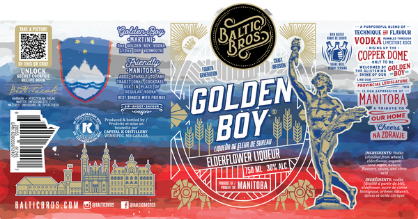 BALTIC BROS Golden Boy Elderflower Liqueur 750mL - Slovenian Edition